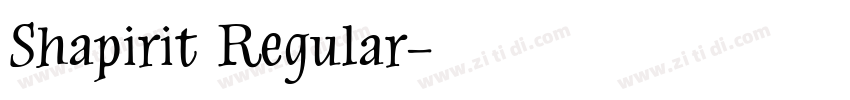 Shapirit Regular字体转换